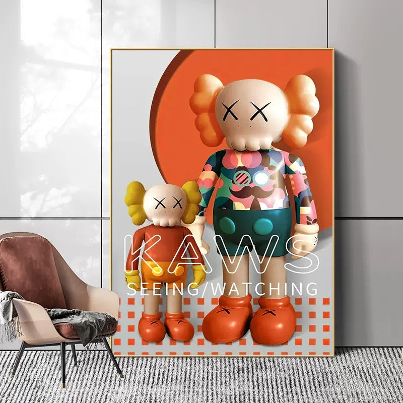 KING KAWS ポップアート クリスタルアート 60x90cm KING KAWS ポップアート クリスタルアート 60x90cm KING KAWS ポップ