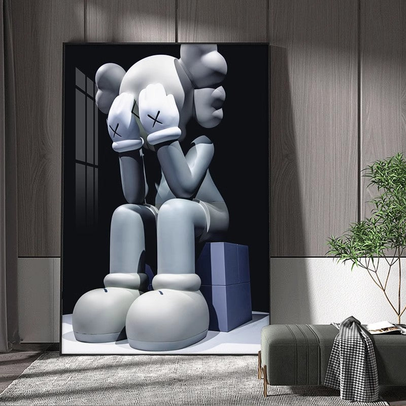 KING KAWS ポップアート クリスタルアート 60x90cm KING KAWS ポップアート クリスタルアート 60x90cm KING KAWS ポップ
