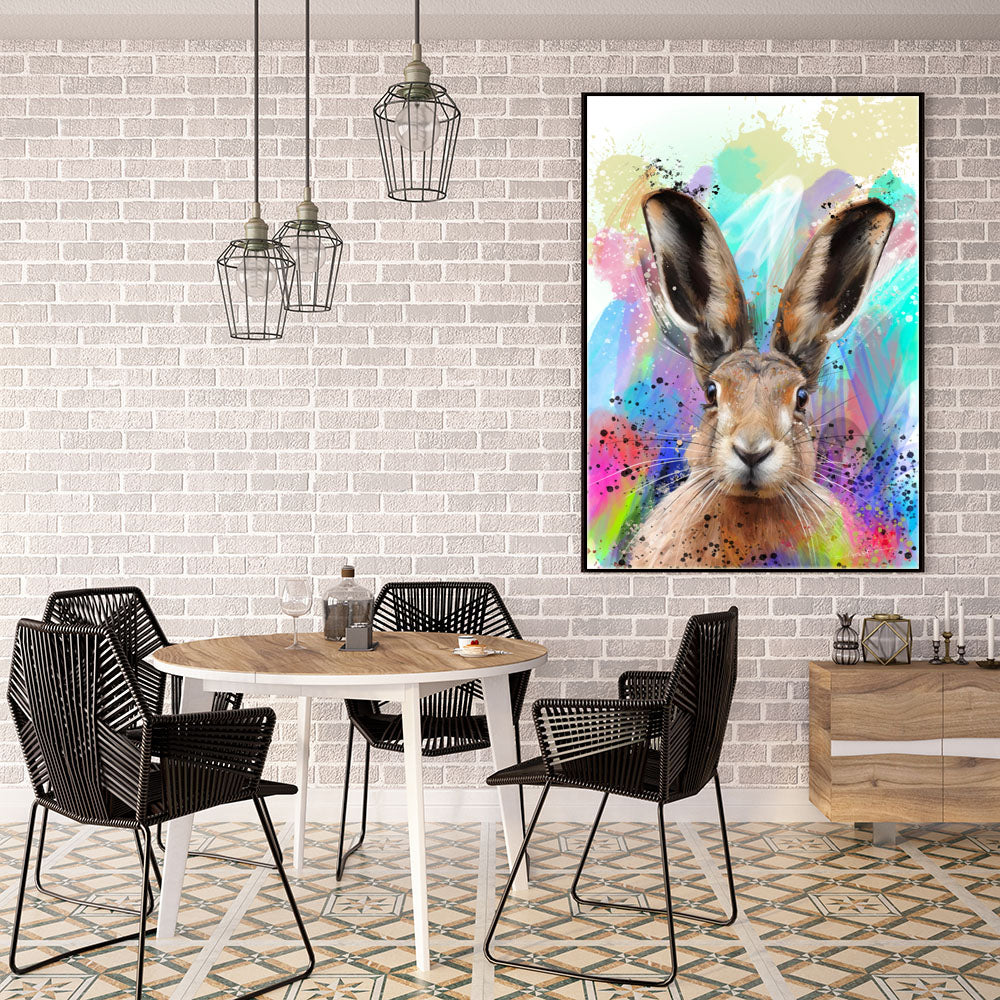 Rabbit Canvas Prints - Graffiti Bunny Wall art