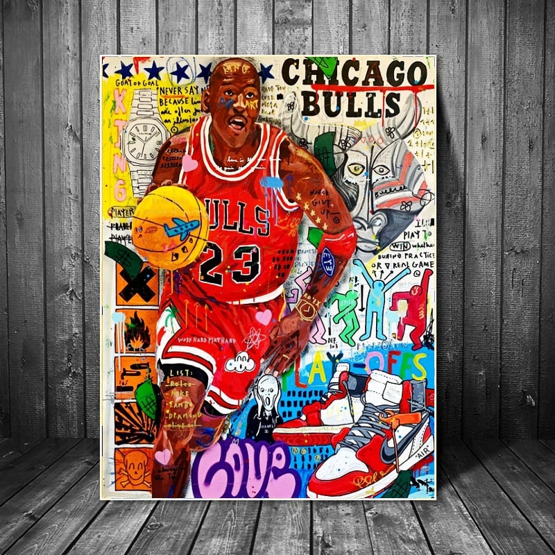 Modern Art Greatest Basketball Player Canvas Paintings