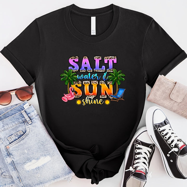 9pcs/pack, Tropical Summer Beach Scenery Mixed With Coconut Tree Milk Tea Sunglasses And Other Elements, Paired With Personalized Short Sentence Heat Transfer Designs, Used To Create Personalized Clothing And Knitted Accessories
