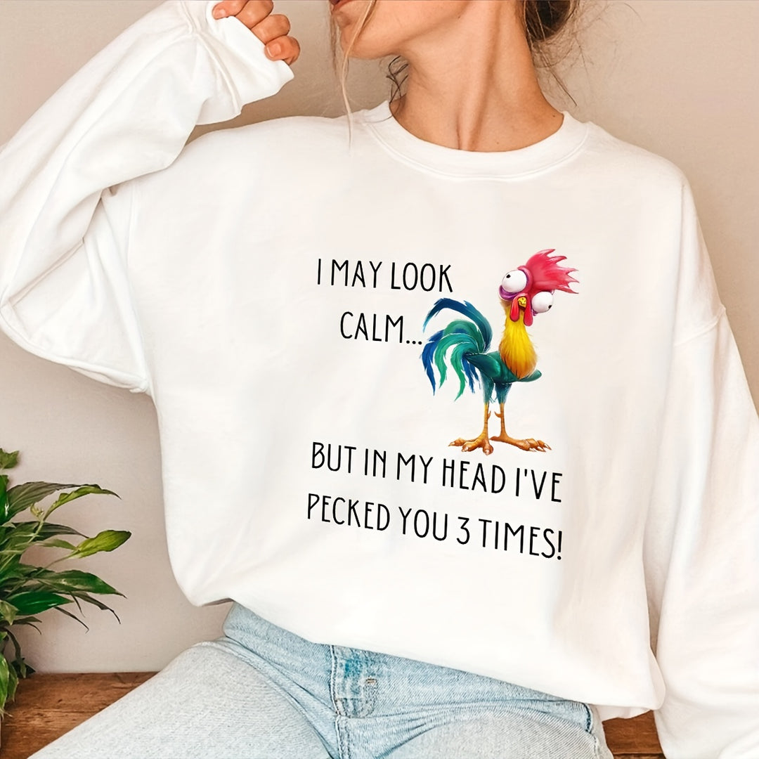 4pcs Heat Transfer Design Funny Rooster With Humorous Text Iron On Cock Patches For T-shirt Heat Vinyl Sticker For Clothing