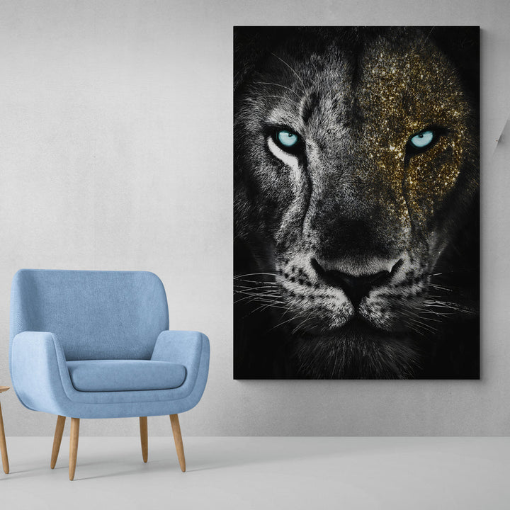 Gold and Black Lion