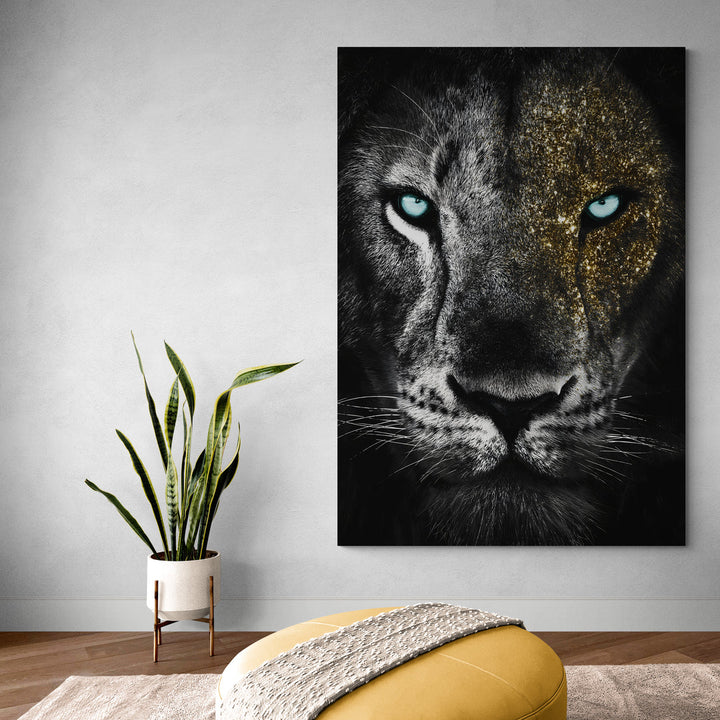 Gold and Black Lion