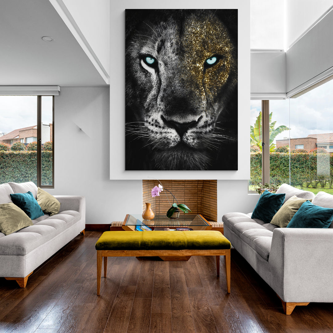 Gold and Black Lion