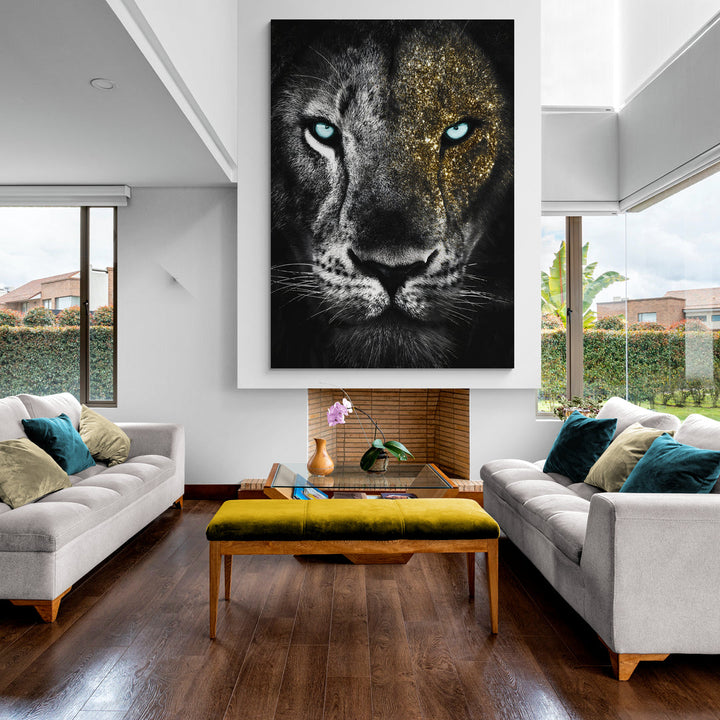 Gold and Black Lion