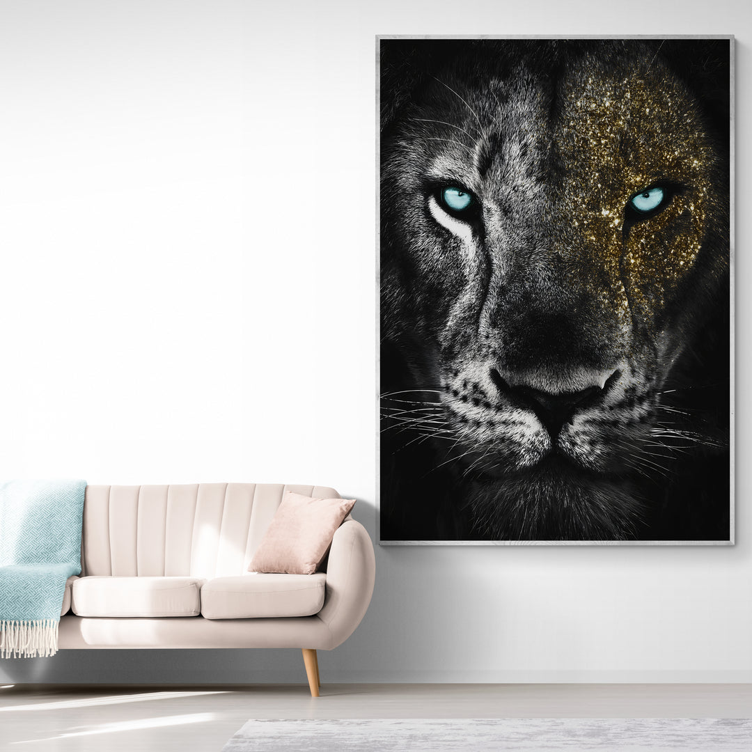 Gold and Black Lion