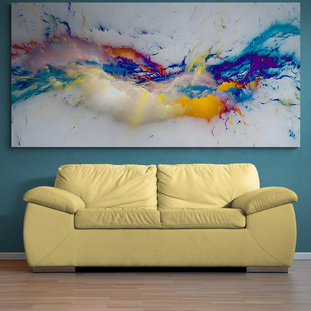 White and Blue Abstract Cloud