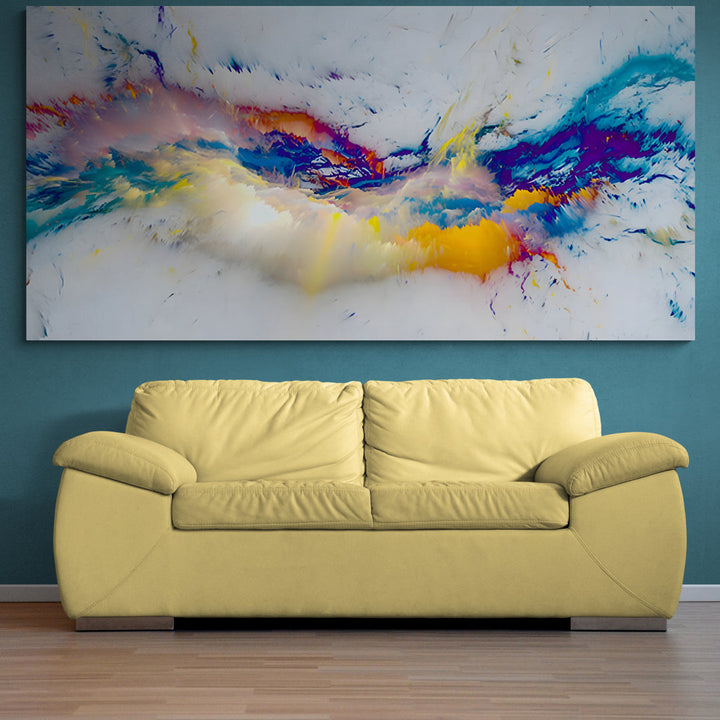 White and Blue Abstract Cloud