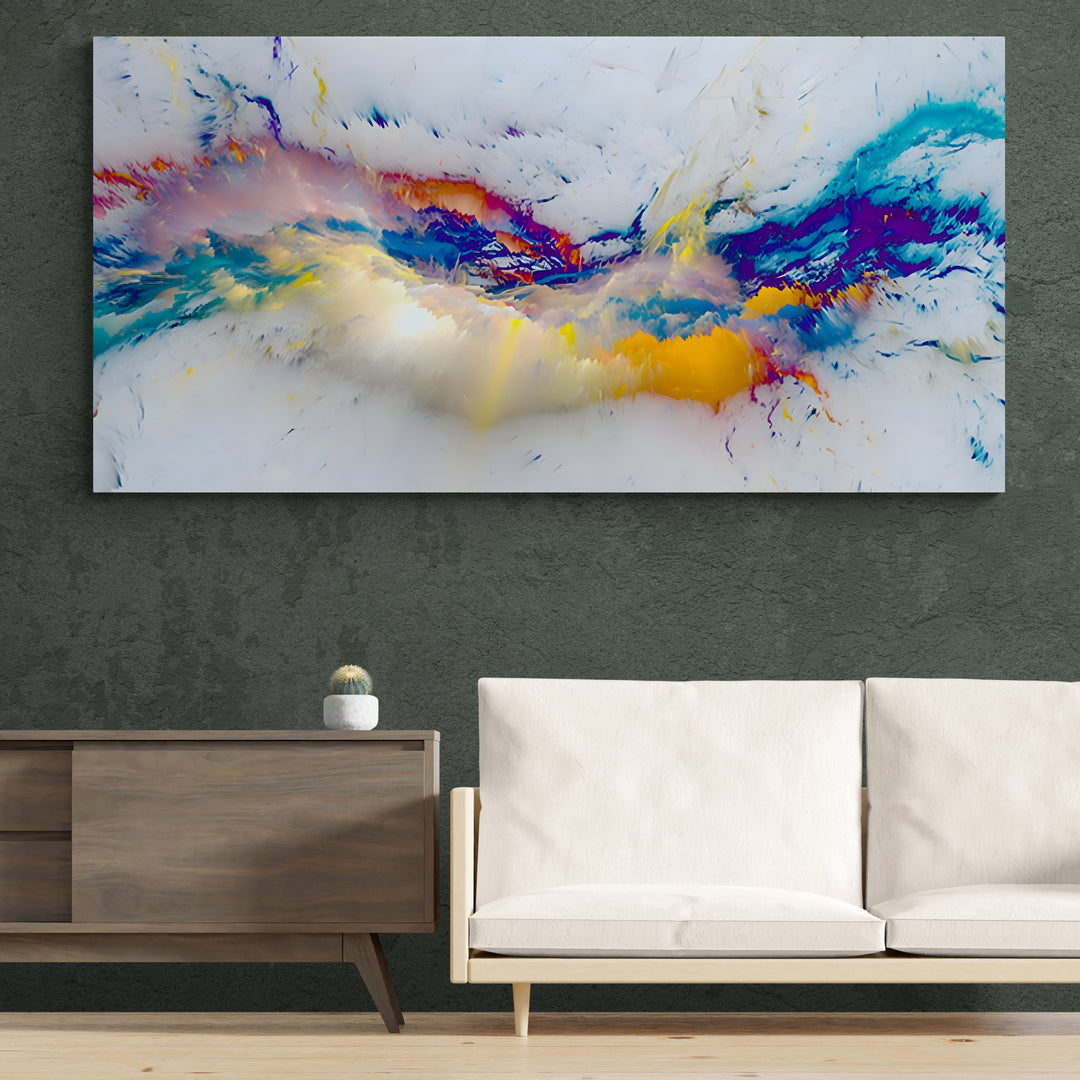 White and Blue Abstract Cloud