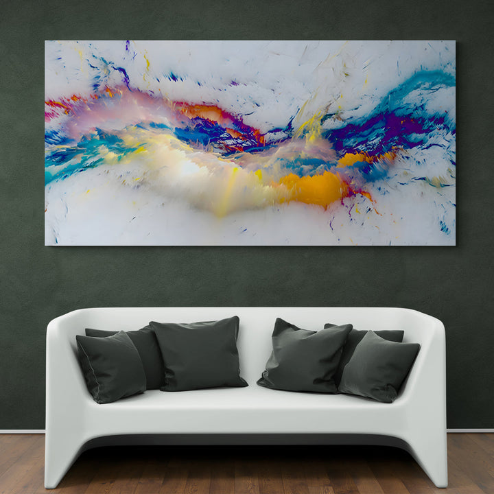 White and Blue Abstract Cloud