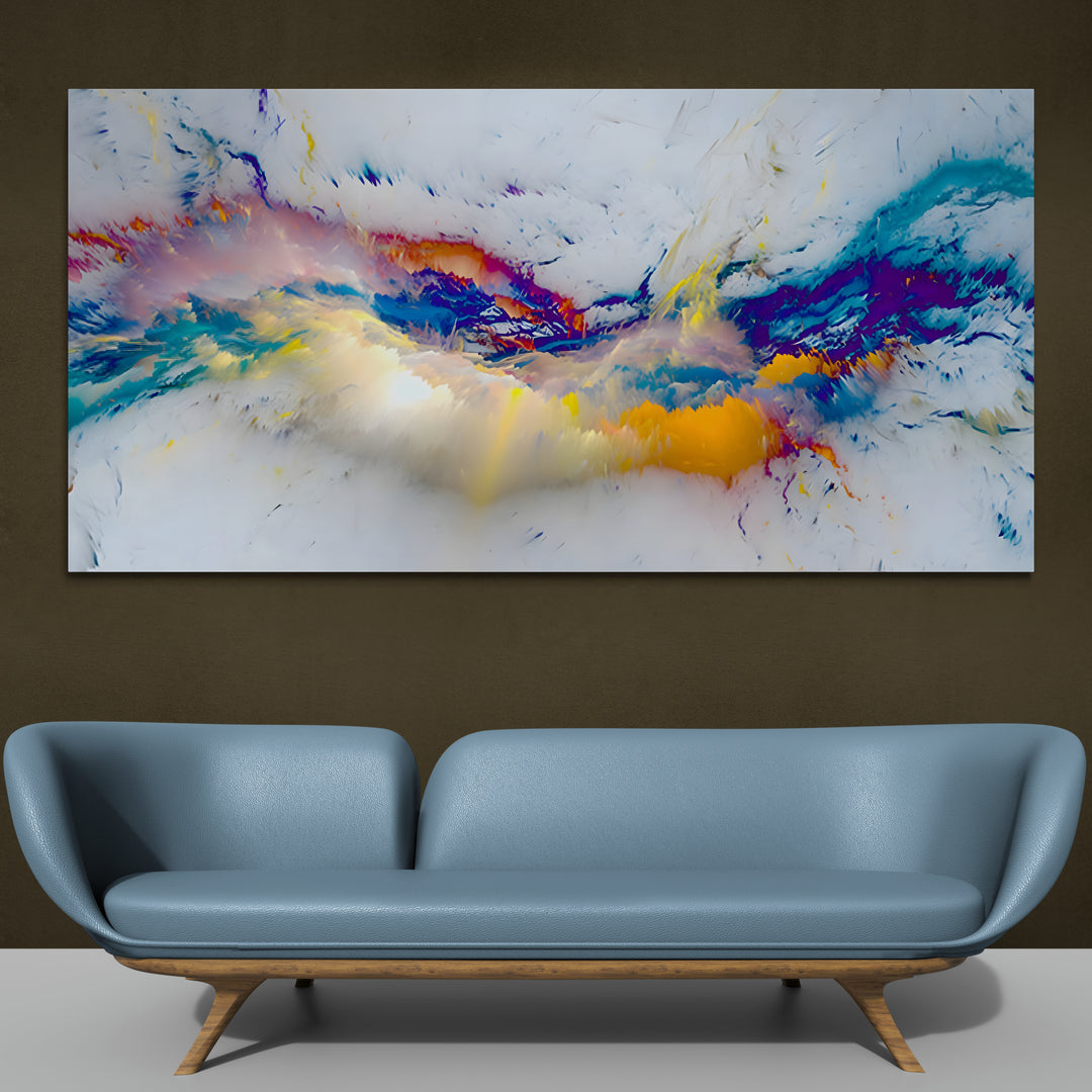 White and Blue Abstract Cloud