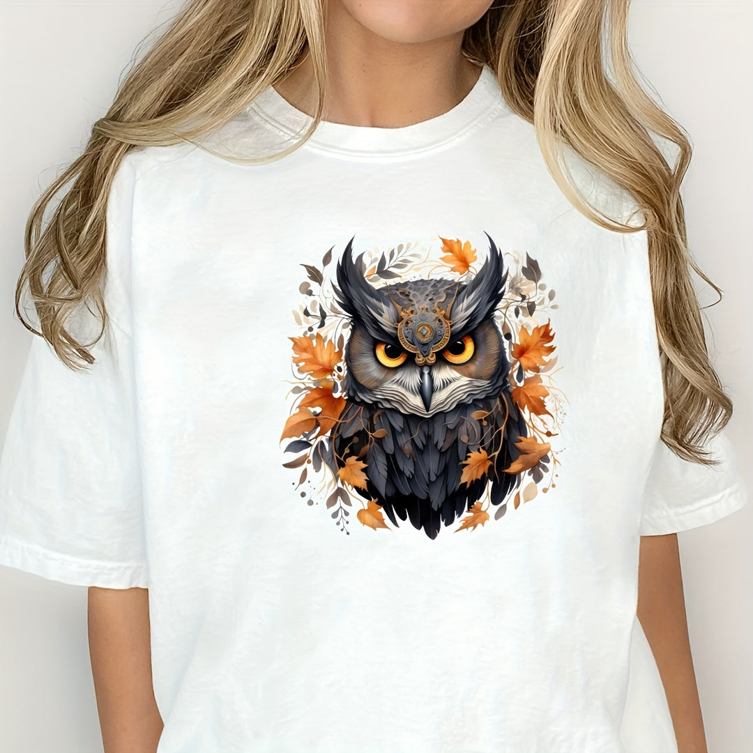 6pcs/pack, Owl Patterns Flowers Maple Leaves,feathers, Heat Transfer Design On T-shirts, Sweaters, Hoodies, And Other Clothing