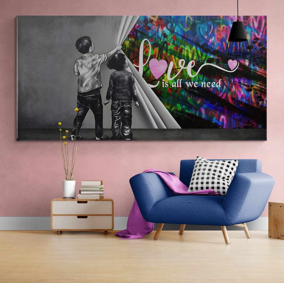 Unveiling Love is all we need with hearts