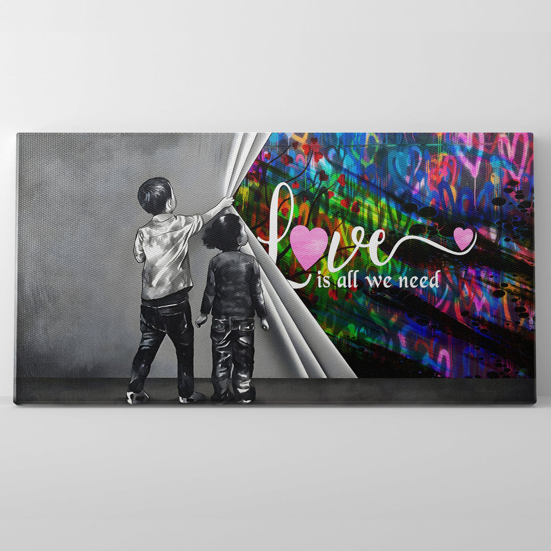 Unveiling Love is all we need with hearts