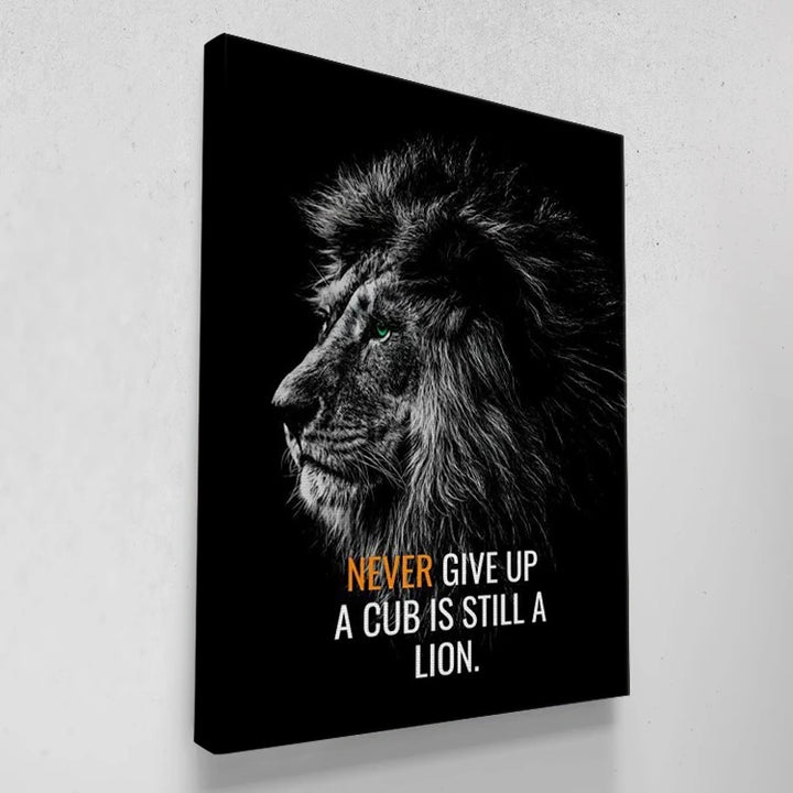 Lion Motivational Canvas Wall Art