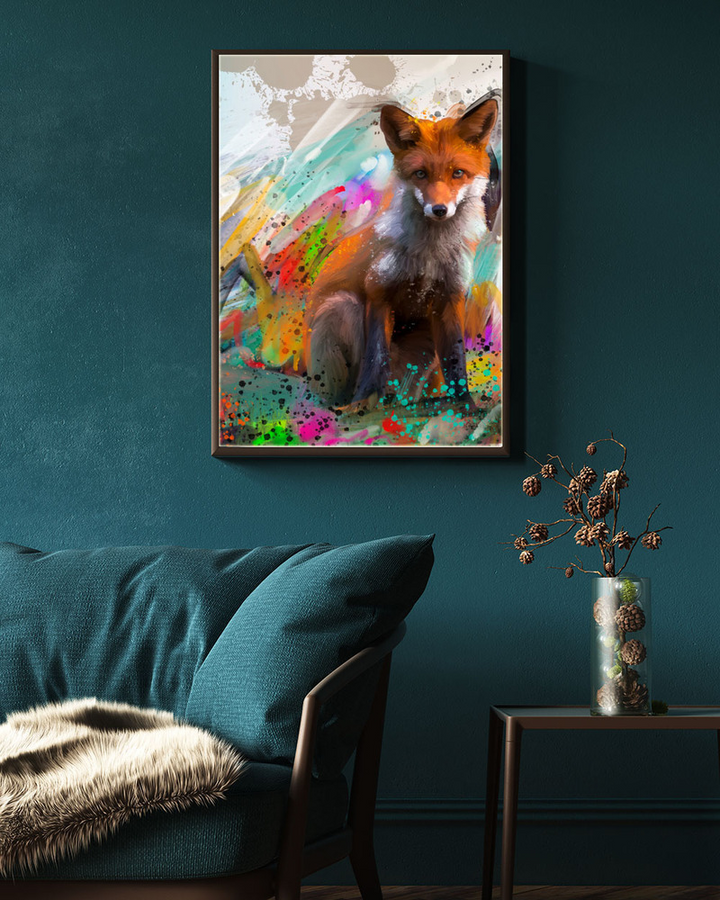 Fox canvas Prints  - Graffiti Animal Art
