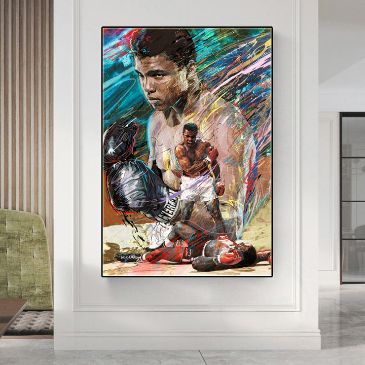 The Greatest Boxer King of Mohammad Ali Canvas Prints