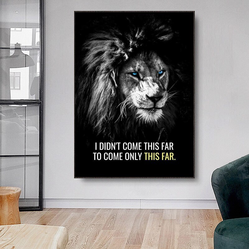  Lion Motivational Wall Art for Office