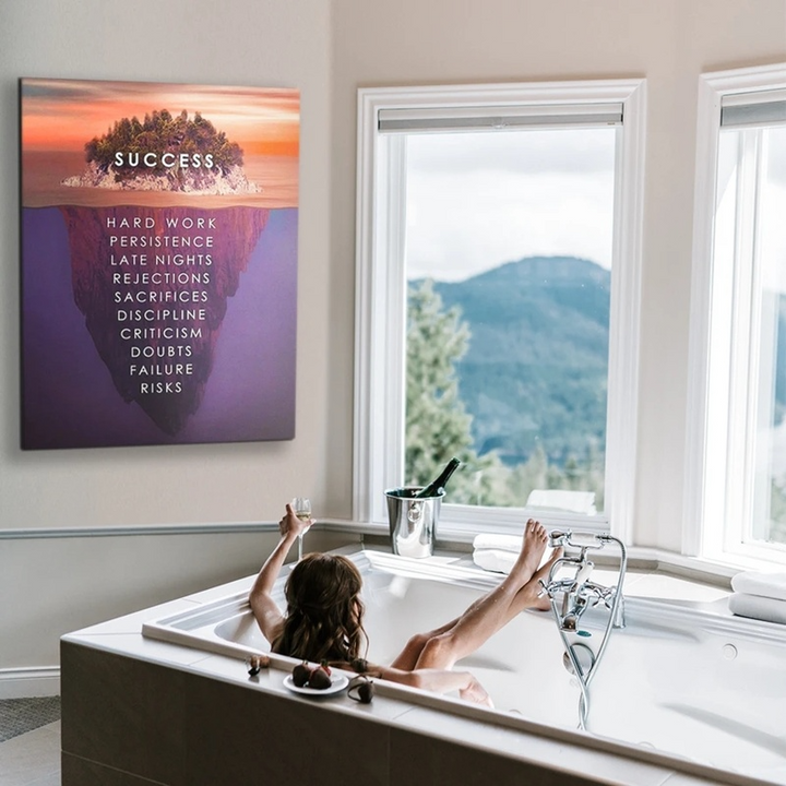 The Iceberg of Success -Motivational Canvas Wall Art