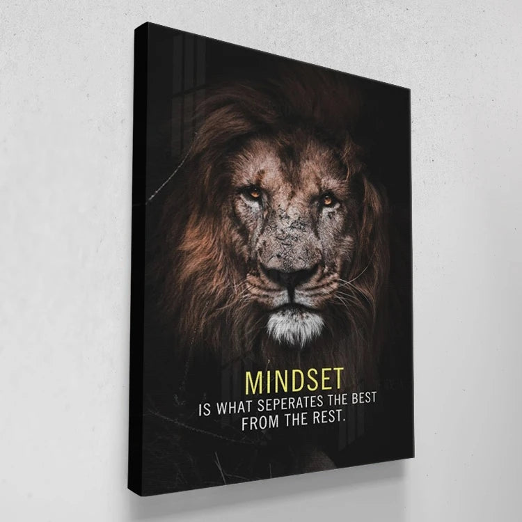 Lion Motivational Canvas Wall Art