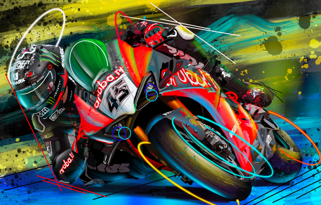 Motorcycle Racer Scott Redding Art