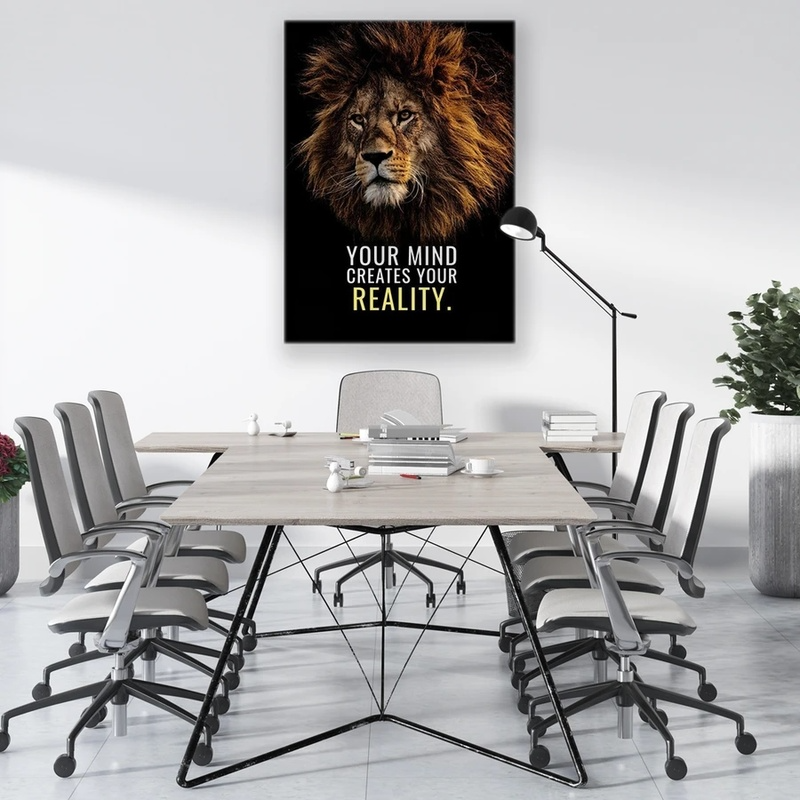 Custom Lion Motivational Wall Art