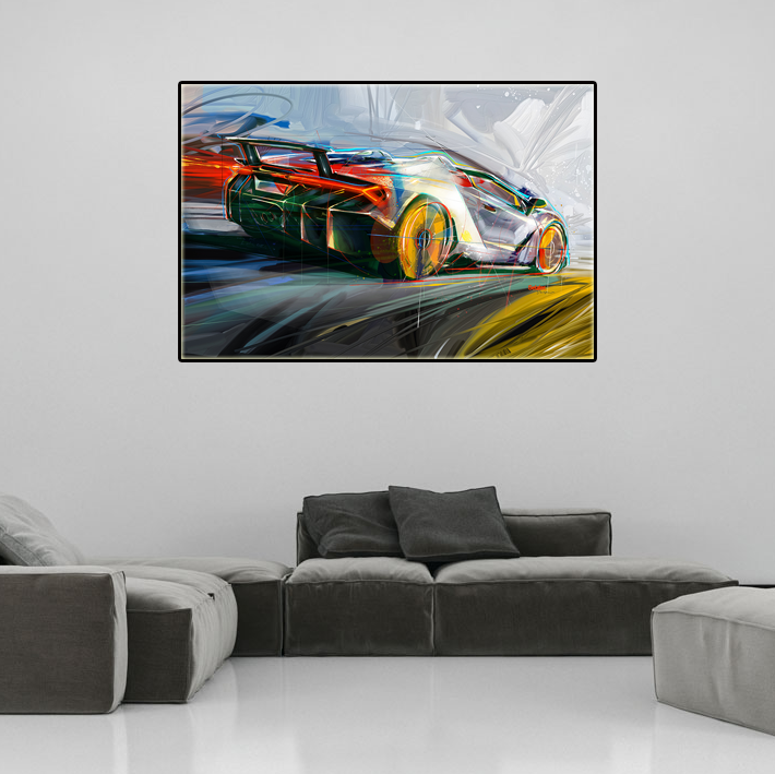 Lamborghini Car Canvas Wall art printed for home decor