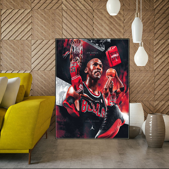 Modern Graffiti Air Jordan Artwork Canvas printed for home decor