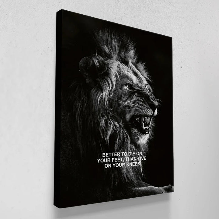 Lion Motivational Canvas Wall Art