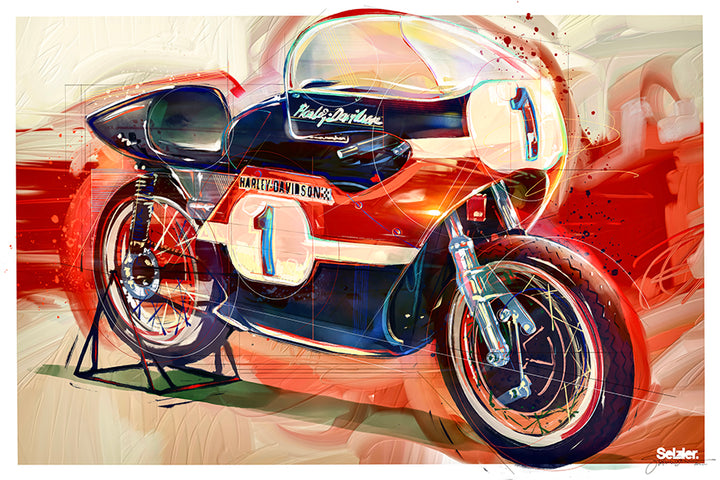Harley Davidson XRTT 750 Wall Art Canvas Painting