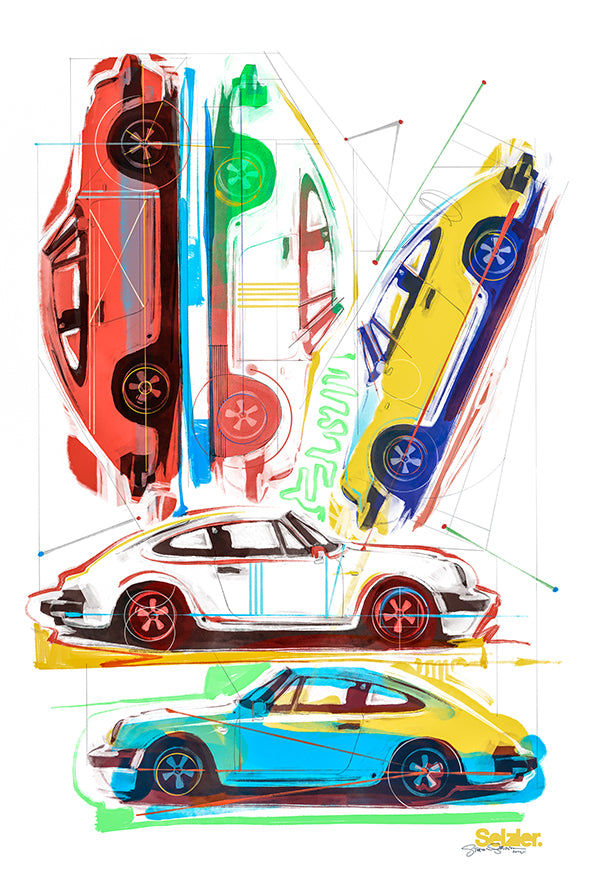 Graffiti Car Wall Art for Home Decor