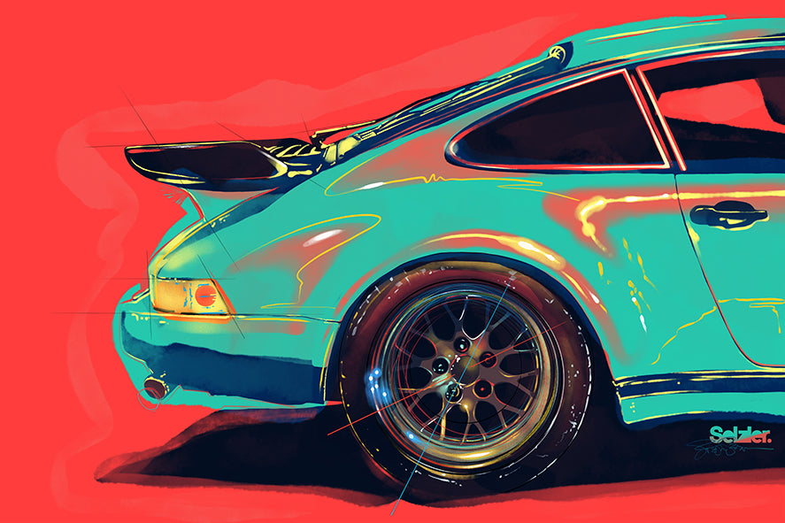 Graffiti Canvas Painting Car Wall Art