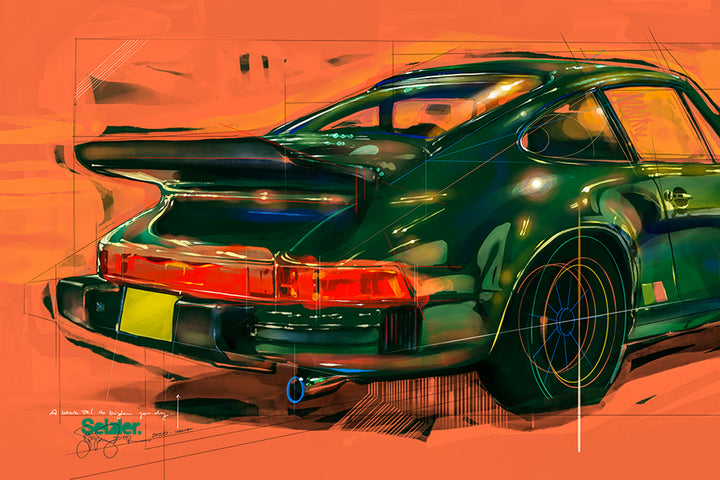 Graffiti Art America Porsche 911 turbo Poster