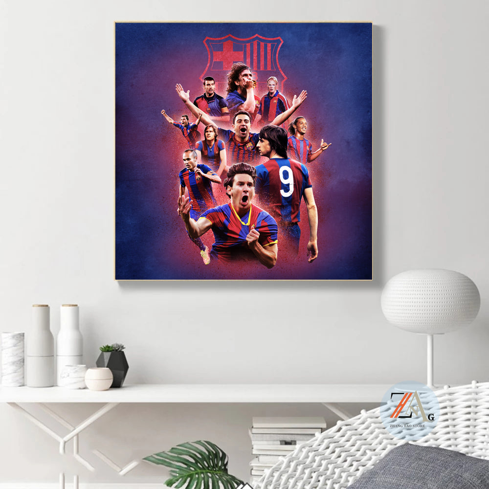 FC Barcelona Football Wall Art