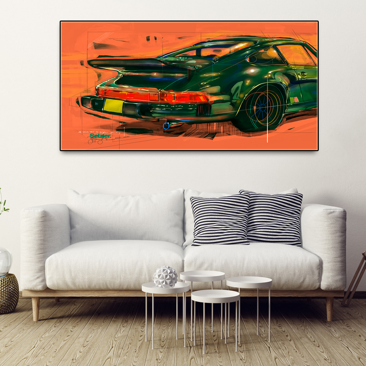 Graffiti Art America Porsche 911 turbo Poster
