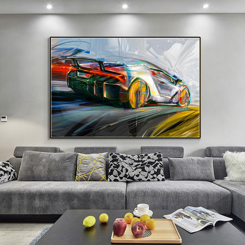 Lamborghini Car Canvas Wall art printed for home decor