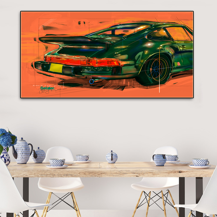 Graffiti Art America Porsche 911 turbo Poster