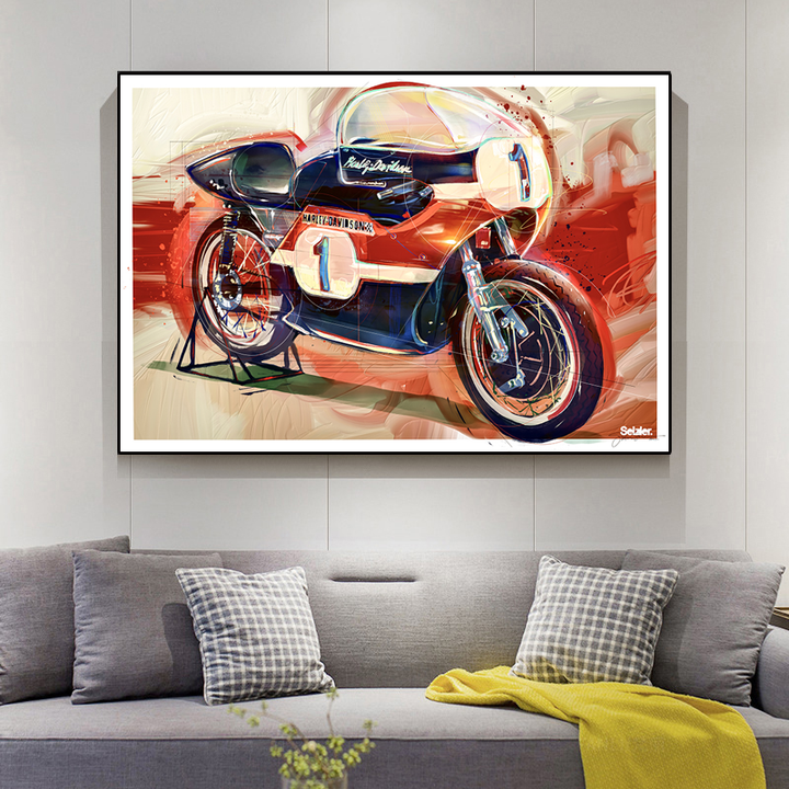 Harley Davidson XRTT 750 Wall Art Canvas Painting