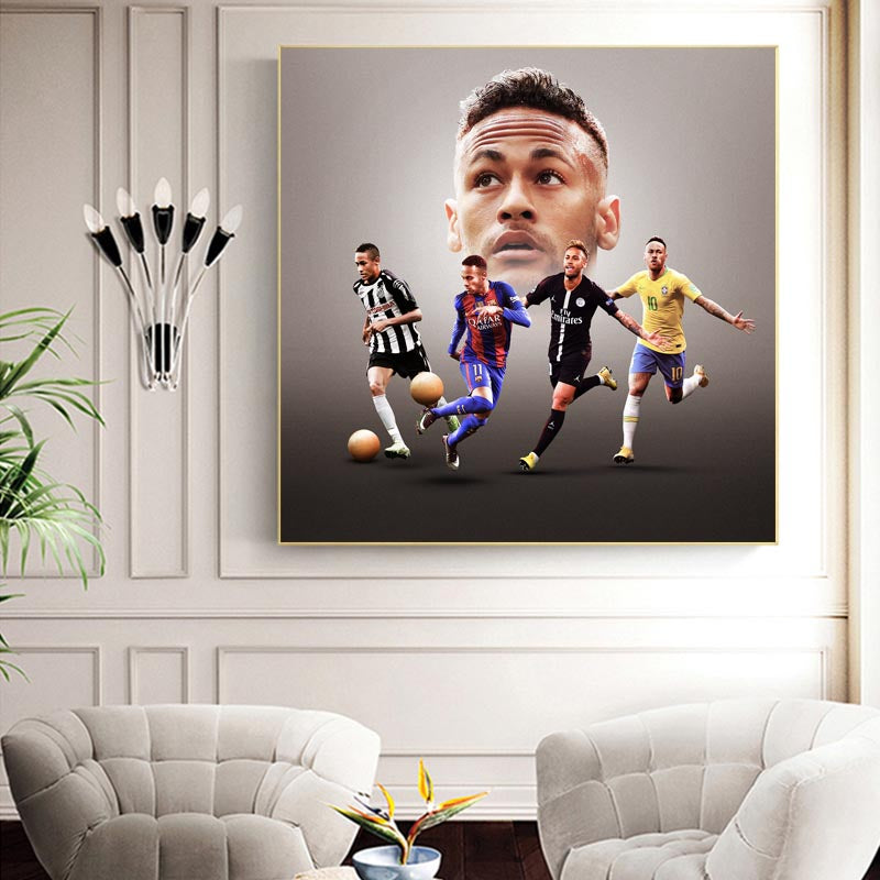 Neymar Soccer Player Canvas Prints