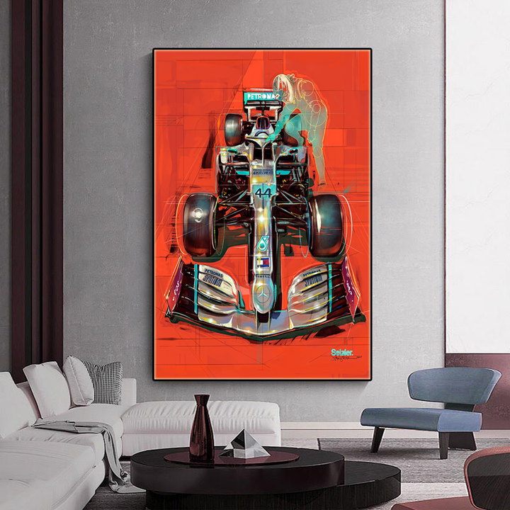 formula one car wall Art Painting