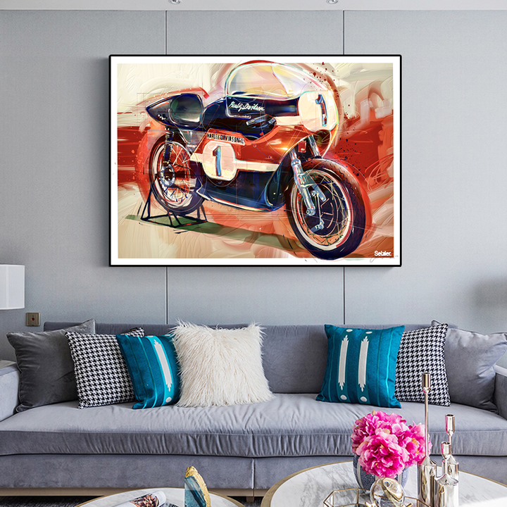 Harley Davidson XRTT 750 Wall Art Canvas Painting