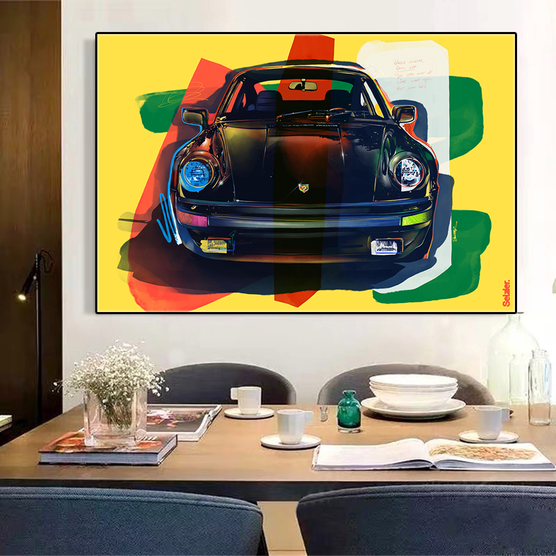 Porsche 911 Martini RSR Turbo Print - Wall Art poster decor gift