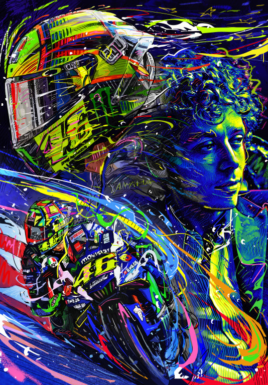 MotoGP World Champion Valentino Rossi Art