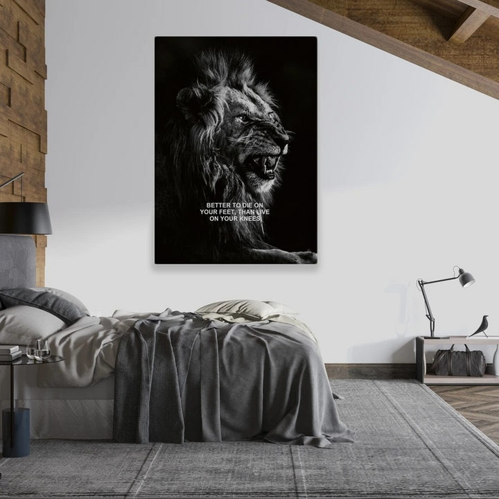 Lion Motivational Canvas Wall Art