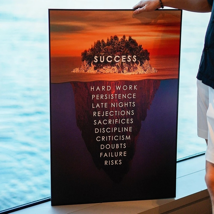 The Iceberg of Success -Motivational Canvas Wall Art