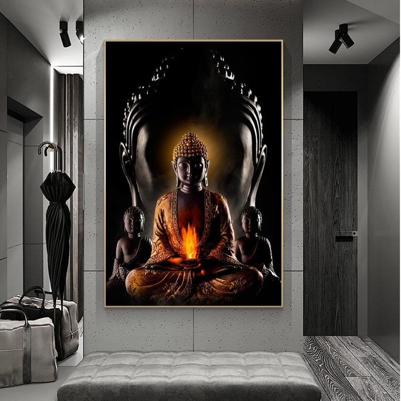 God Buddha Canvas Art Buddhism Posters - kigrumi