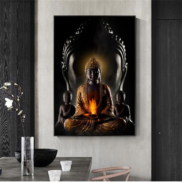 God Buddha Canvas Art Buddhism Posters - kigrumi