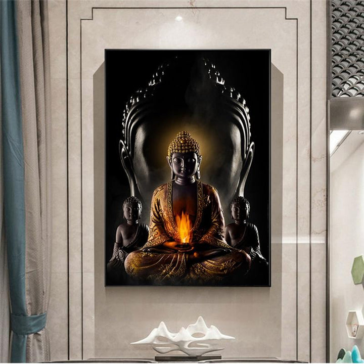 God Buddha Canvas Art Buddhism Posters - kigrumi