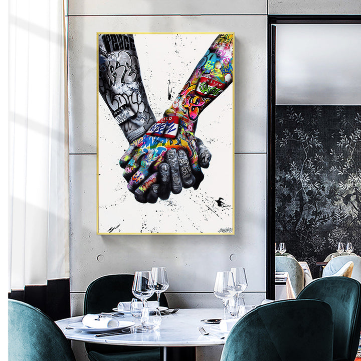 Canvas Painting Abstract Hand Street Personality Graffiti